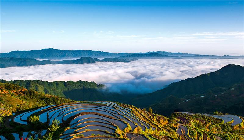 山背花瑤梯田風光（劉景成 攝）